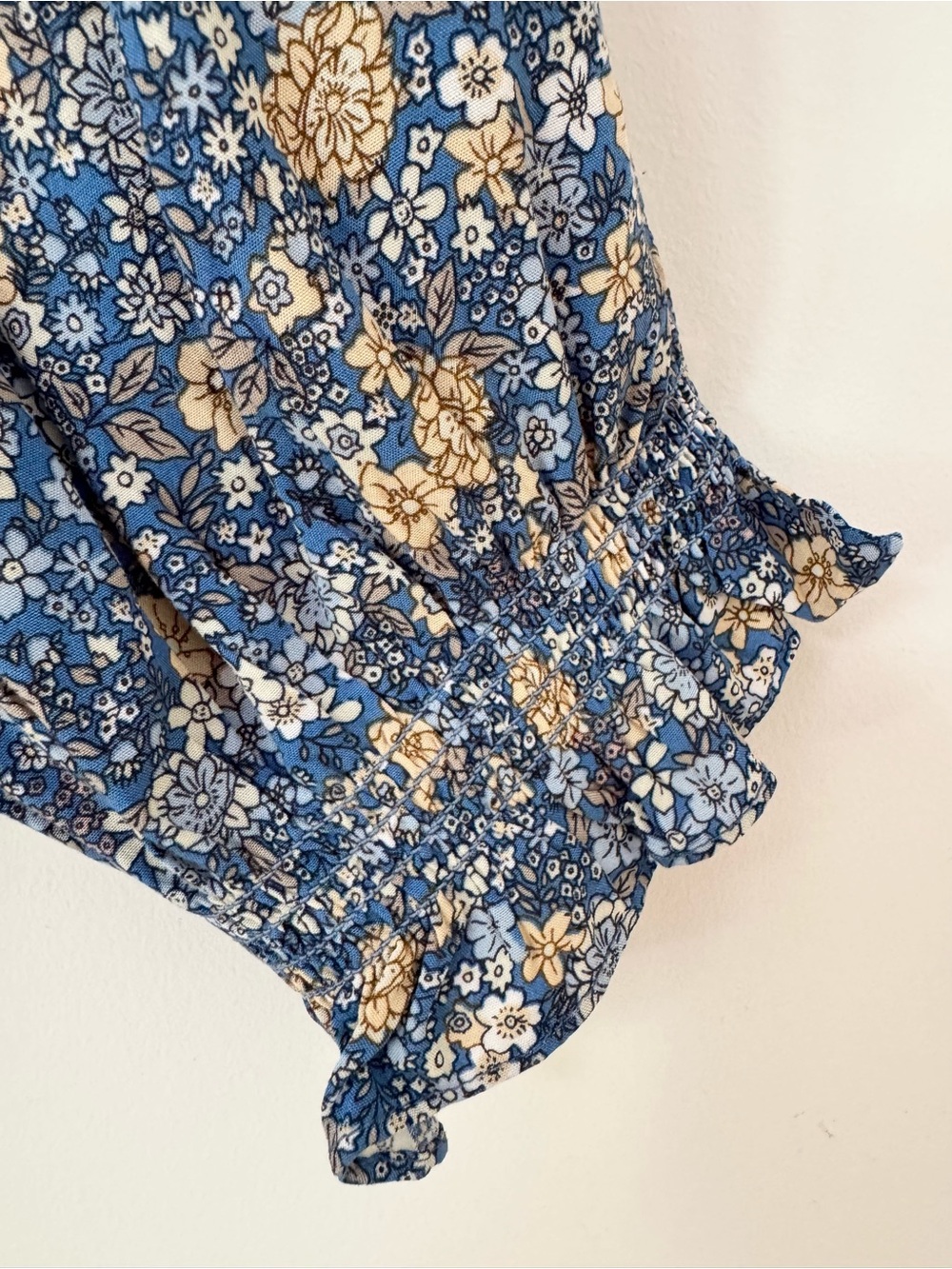Natural Life Sophia Ditsy Floral Maxi Wrap Dress Blue Boho Size Large - Picture 10 of 11